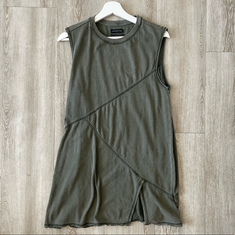 UO Helena Muscle Tank Dress in Olive Army Green